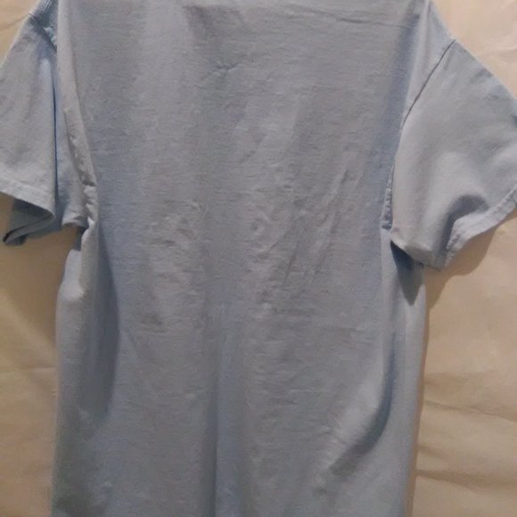 Gildan Men Short Sleeve T-shirt Color Blue Size L With Multicolor Design… - Picture 2 of 6